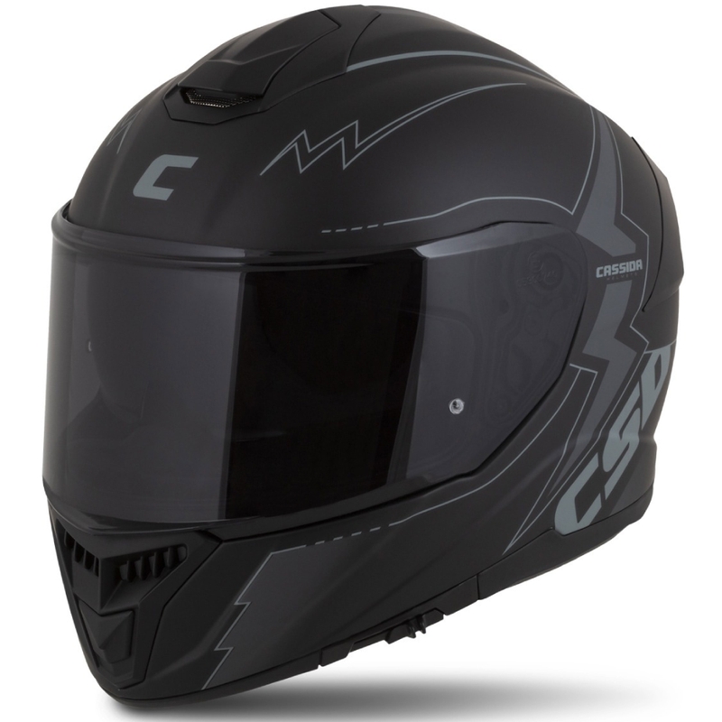 Casque moto Cassida Integral GT 2.1 Flash Noir-Gris Integral