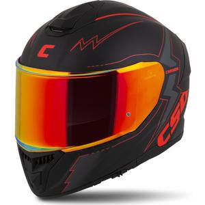 Casque moto Cassida Integral GT 2.1 Flash Noir-Rouge-Gris