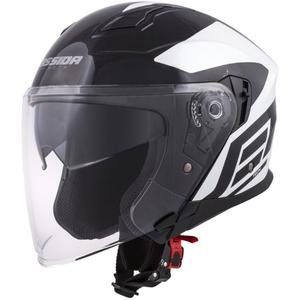 Cassida Jet Tech Corso Open Motorcycle Helmet Noir et Blanc