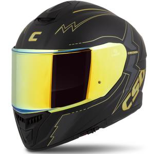 Casque moto Cassida Integral GT 2.1 Flash noir-gris-or