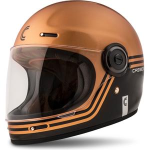 Casque moto intégral Cassida Fibre Super Hooligan noir et cuivre soldes