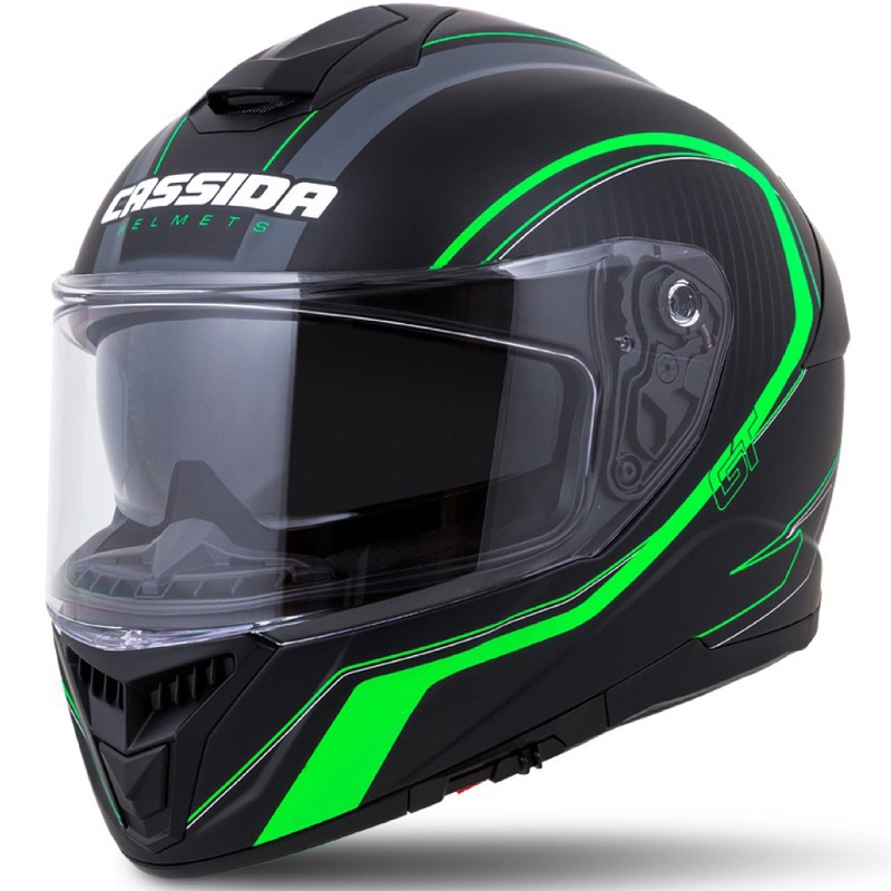Casque intégral Cassida Integral GT 2.0 Reptyl noir-gris-vert