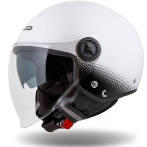 Casque de moto ouvert Cassida Handy Plus blanc-noir