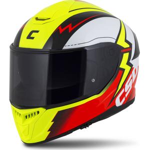 Casque moto Integral Cassida Integral GT 2.1 Flash jaune fluo-rouge-noir-blanc