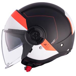 Casque moto ouvert MT Viale SV S 68 Unités A5 blanc-rouge-noir