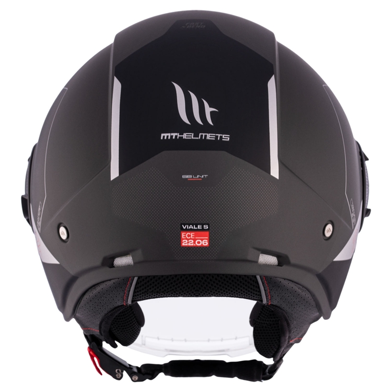 Casque moto ouvert MT Viale SV S 68 Unit D2 noir-gris soldes