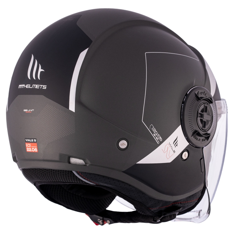 Casque moto ouvert MT Viale SV S 68 Unit D2 noir-gris soldes