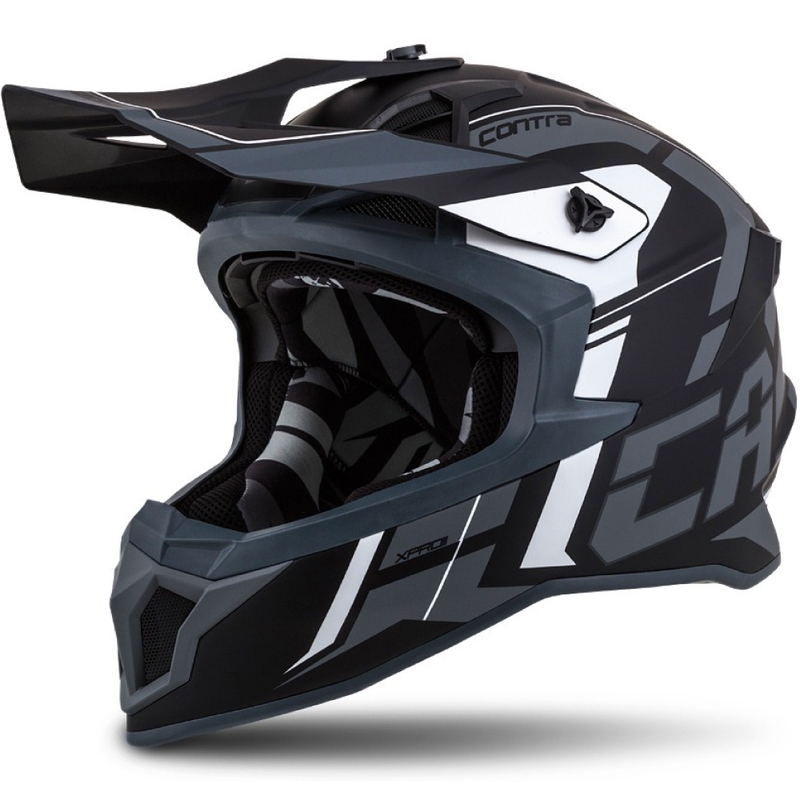 Cassida Cross Pro II Contra casque motocross noir-gris-blanc