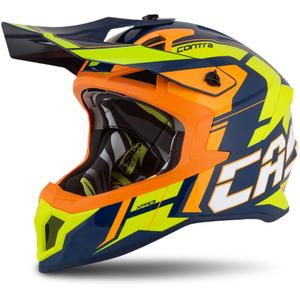 Casque de motocross Cassida Cross Pro 2 Contra fluo jaune-orange-bleu