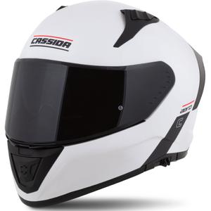 Casque moto Cassida Aero integral blanc-noir mat