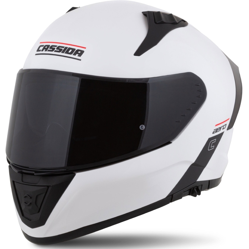 Casque moto Cassida Aero integral blanc-noir mat