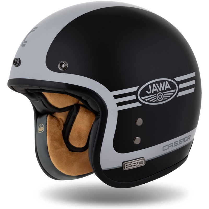 Casque ouvert Cassida Eso Jawa Panel Noir Perle-Anthracite-Argent