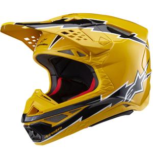 Alpinestars Supertech S-M10 Ampress Motocross Helmet Black and Yellow