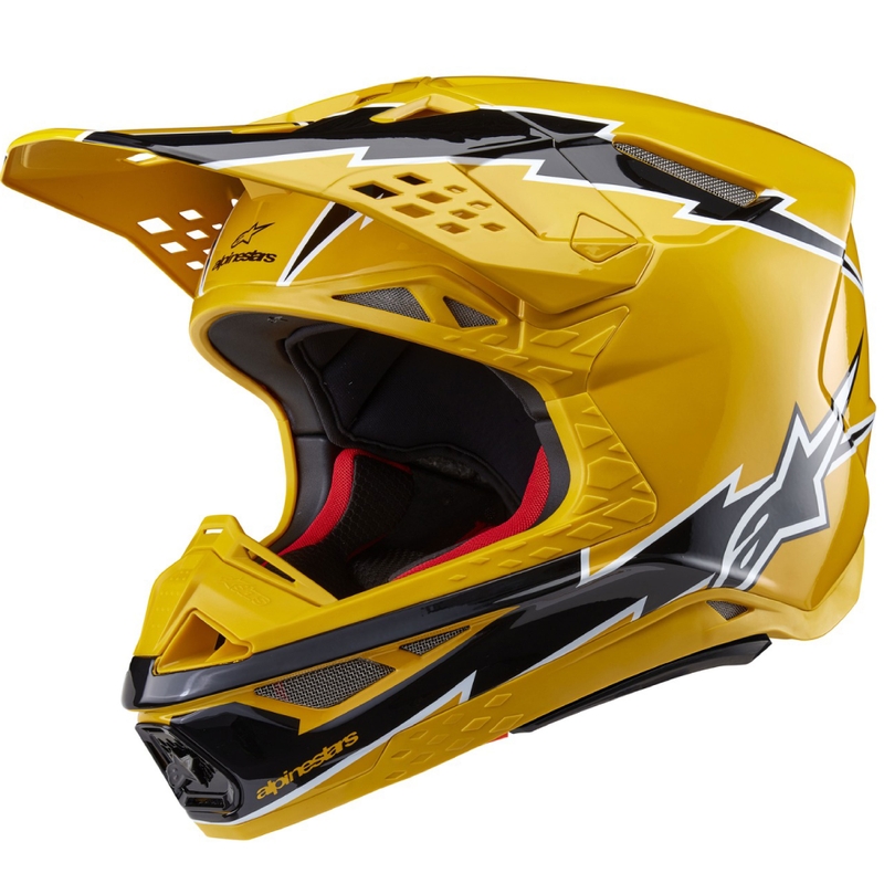 Alpinestars Supertech S-M10 Ampress Motocross Helmet Black and Yellow