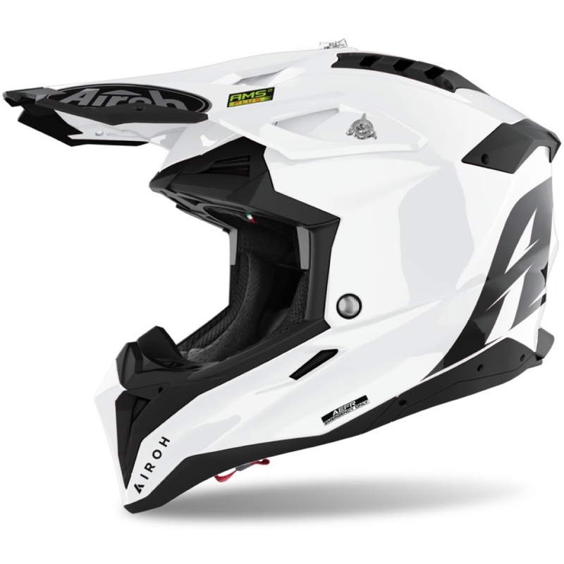 Casque de motocross Airoh Aviator 3.0 Color blanc brillant