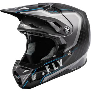 Casque motocross FLY Racing Formula Axon noir-gris-bleu