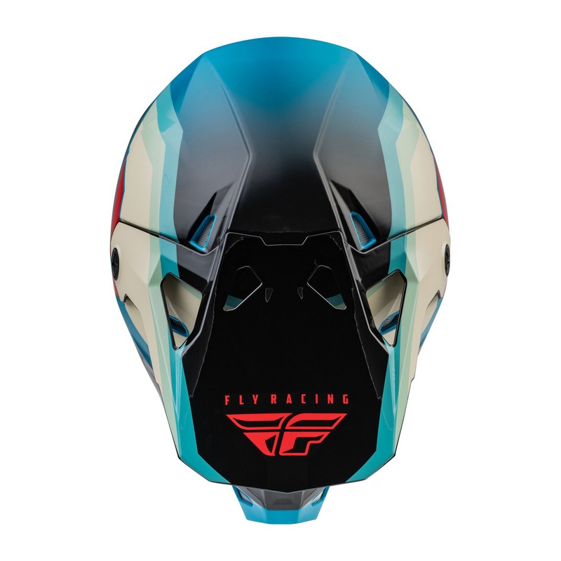 Casque motocross FLY Racing Formula CP noir-gris-turquoise