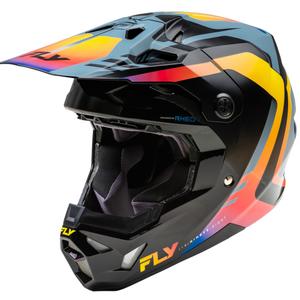 Casque motocross FLY Racing Formula CP noir-gris-arc-en-ciel