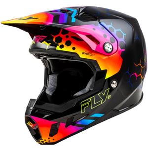 Casque motocross FLY Racing Formula CC Tektonic noir-jaune-rose