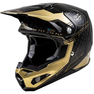 Casque cross FLY Racing Formula S Carbon noir-or