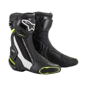 Bottes moto Alpinestars SMX Plus 2 noir-blanc-jaune fluo