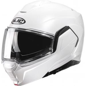 HJC I100 Solid pearl white flip-up motorcycle helmet