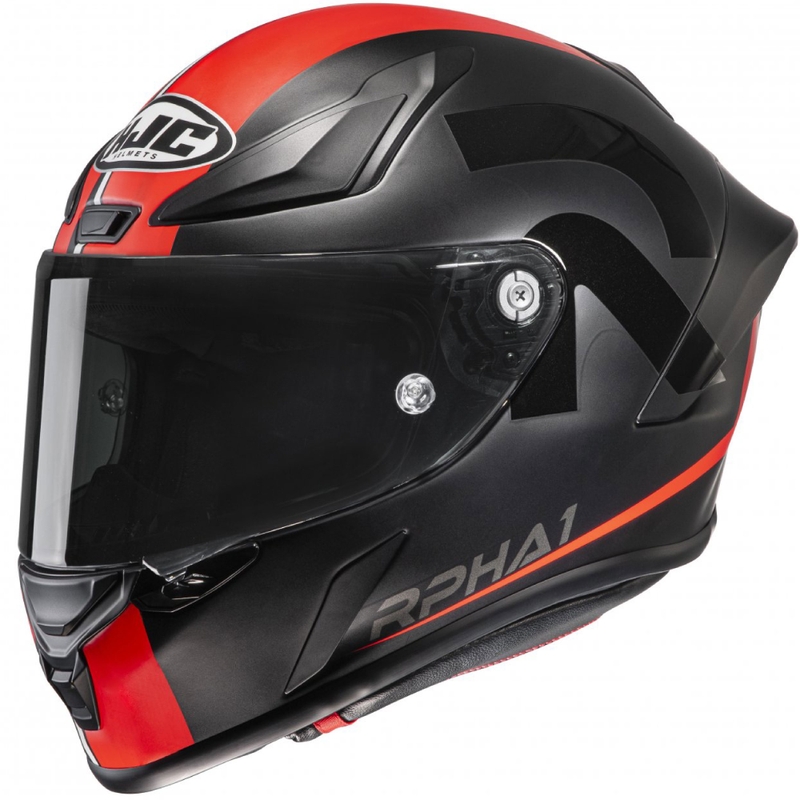 HJC RPHA 1 Senin MC1SF casque moto intégral noir et rouge