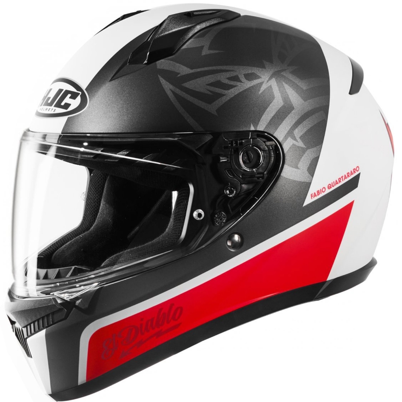 Casque moto intégral HJC C10 Fabio Quartararo 20 MC1SF noir-blanc-rouge
