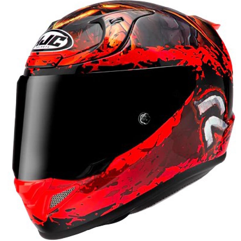 Casque intégral HJC RPHA 12 Diablo Blizzard rouge soldes