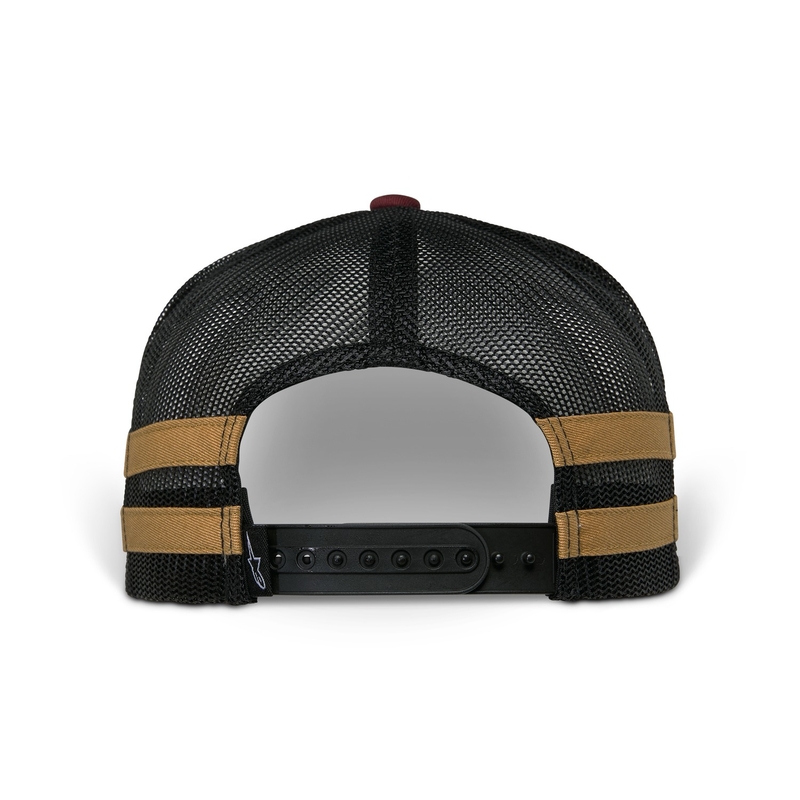 Casquette Alpinestars Backline Trucker rouge brique-noir-or