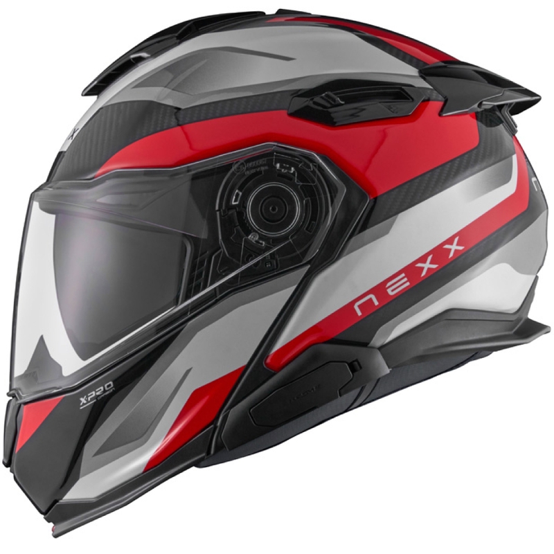 Casque moto modulable Nexx X.Lifetour PRO Mile blanc-rouge