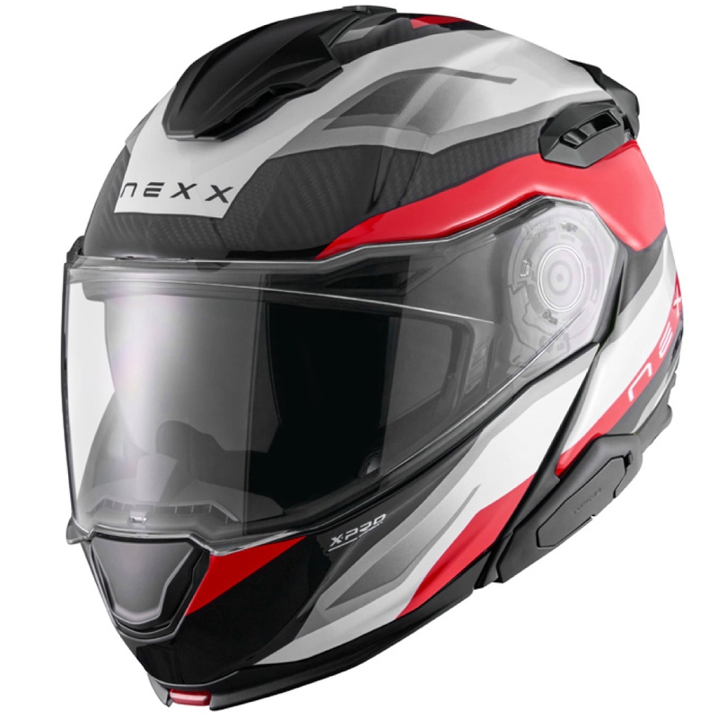 Casque moto modulable Nexx X.Lifetour PRO Mile blanc-rouge