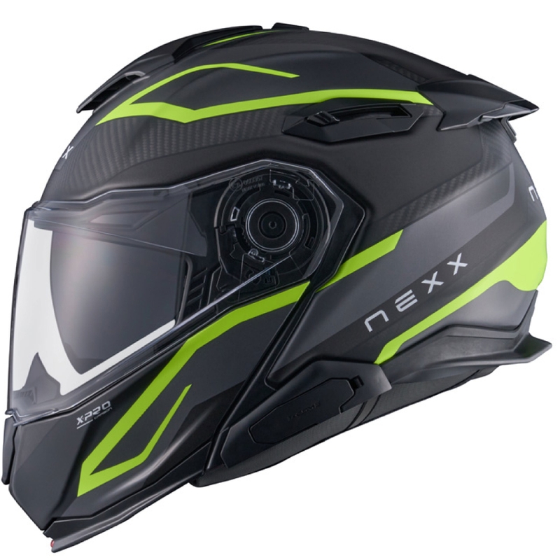 Casque moto modulable Nexx X.Lifetour PRO Mile gris mat-jaune fluo soldes