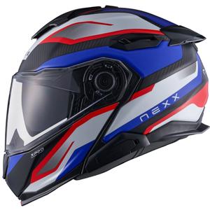 Casque moto modulable Nexx X.Lifetour PRO Mile bleu-rouge mat