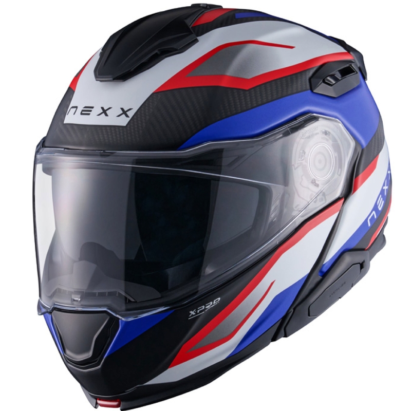 Casque moto modulable Nexx X.Lifetour PRO Mile bleu-rouge mat soldes