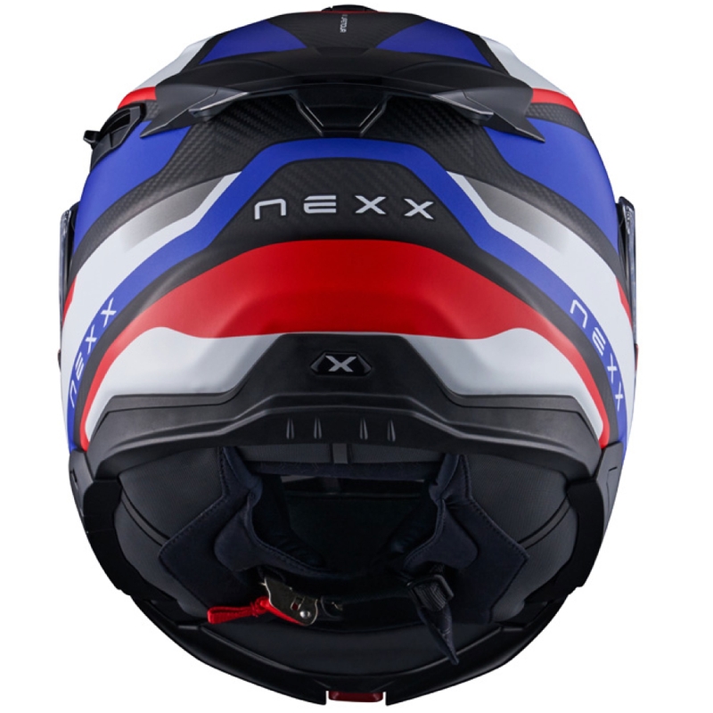 Casque moto modulable Nexx X.Lifetour PRO Mile bleu-rouge mat soldes