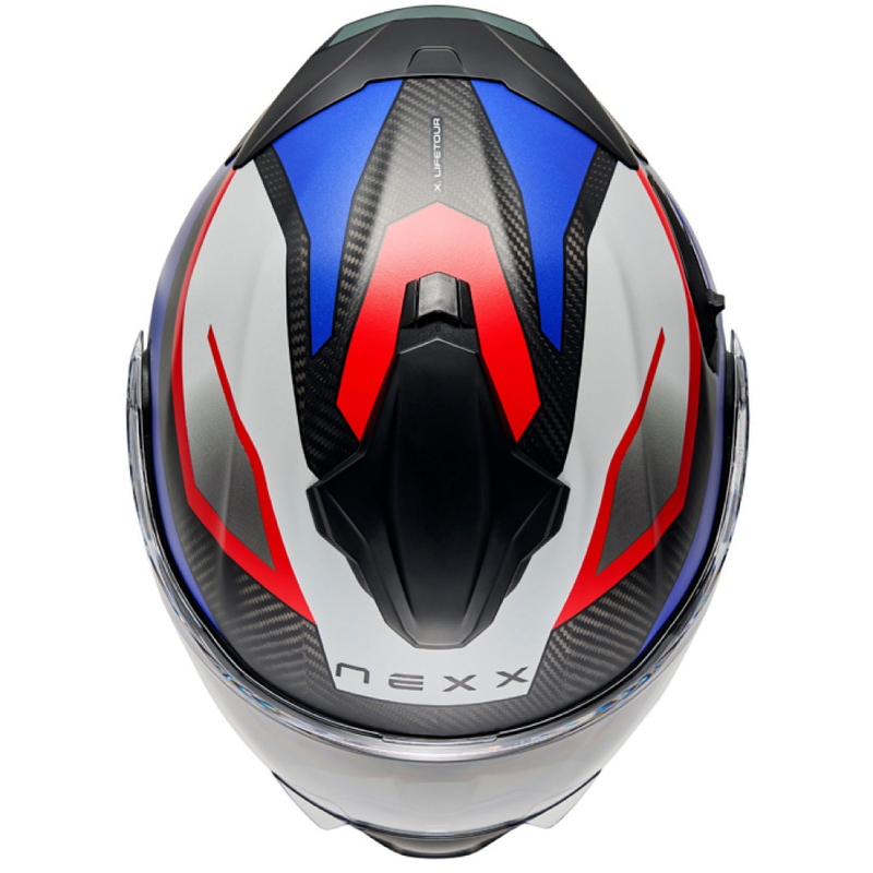 Casque moto modulable Nexx X.Lifetour PRO Mile bleu-rouge mat soldes