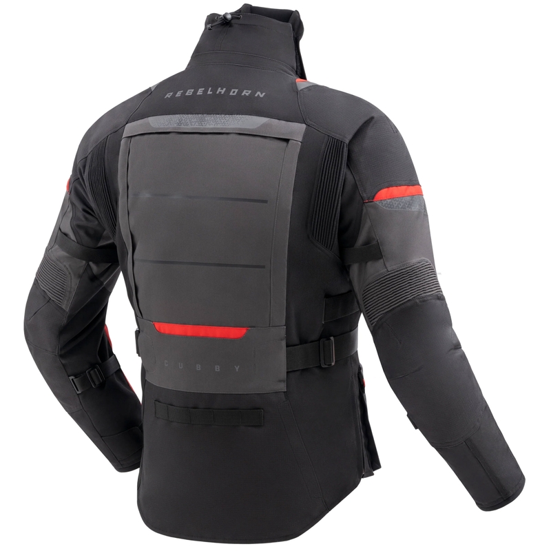 Veste moto Rebelhorn Cubby V noir-anthracite-rouge