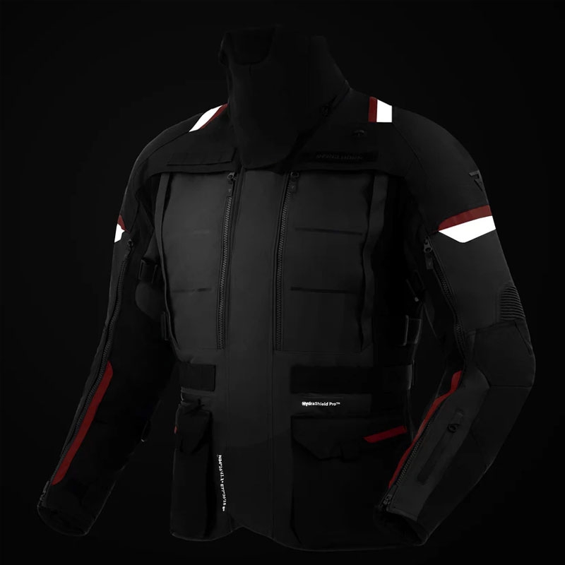 Veste moto Rebelhorn Cubby V noir-anthracite-rouge