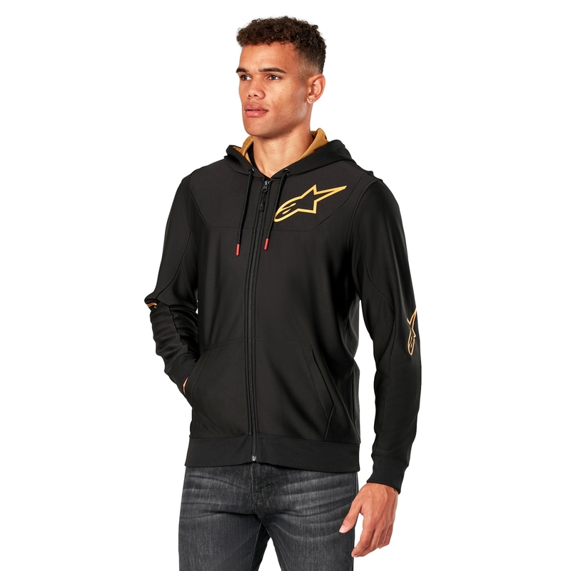 Sweat à capuche Alpinestars Sessions 3 noir-or