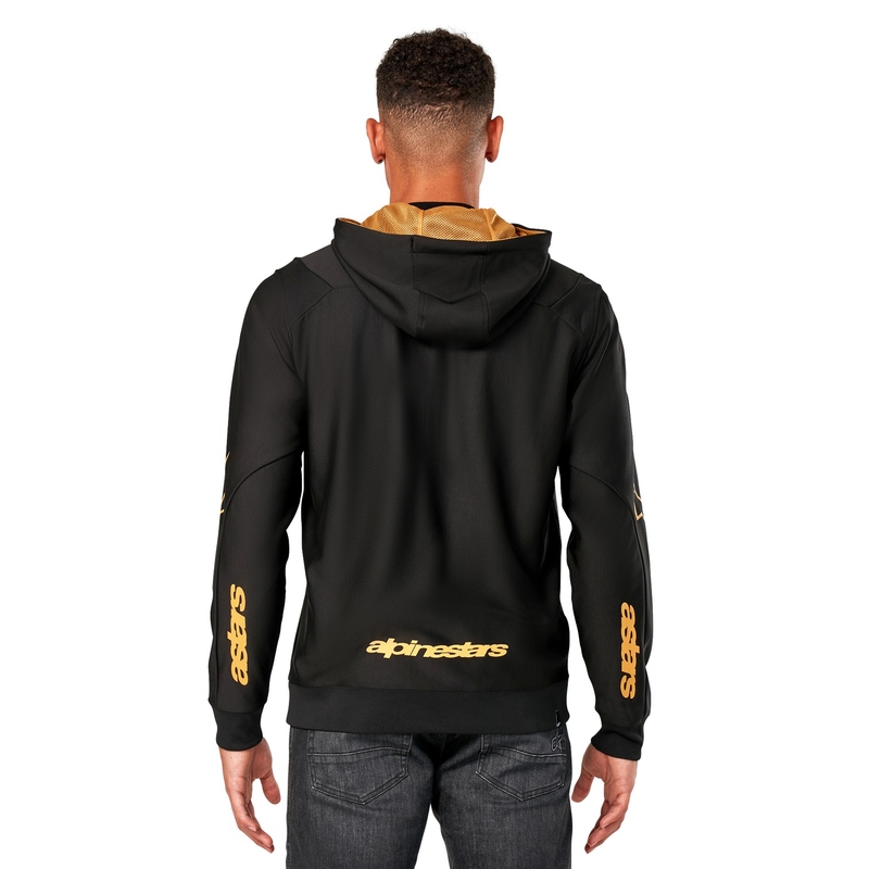 Sweat à capuche Alpinestars Sessions 3 noir-or