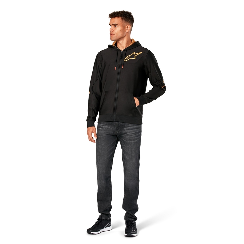 Sweat à capuche Alpinestars Sessions 3 noir-or