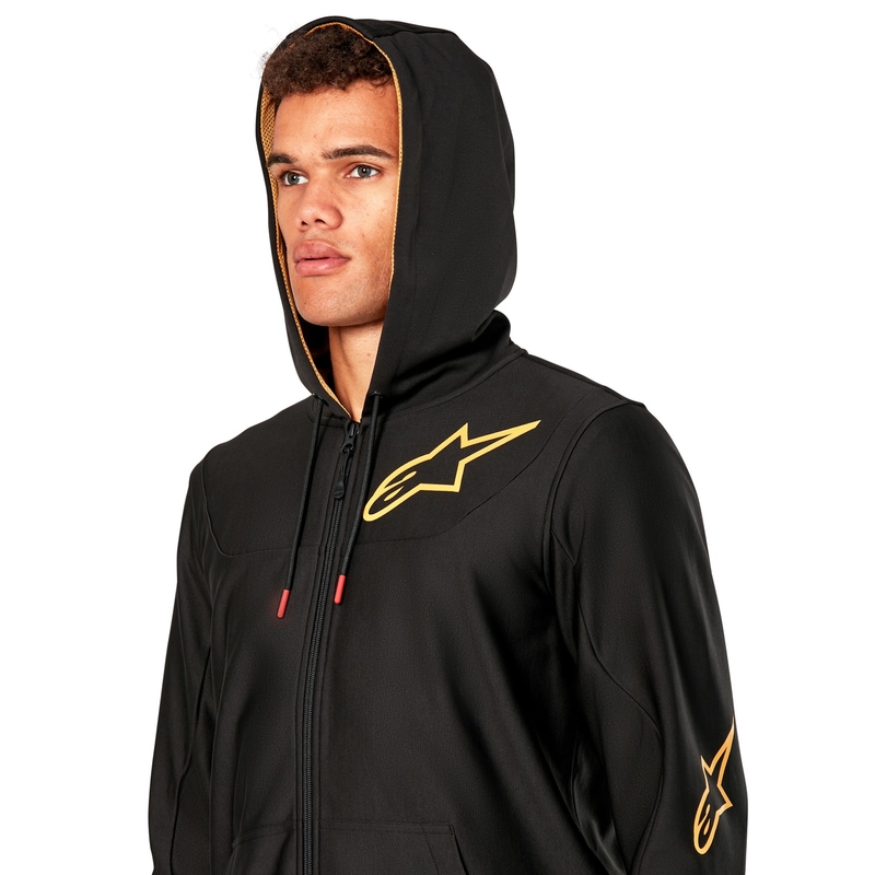 Sweat à capuche Alpinestars Sessions 3 noir-or