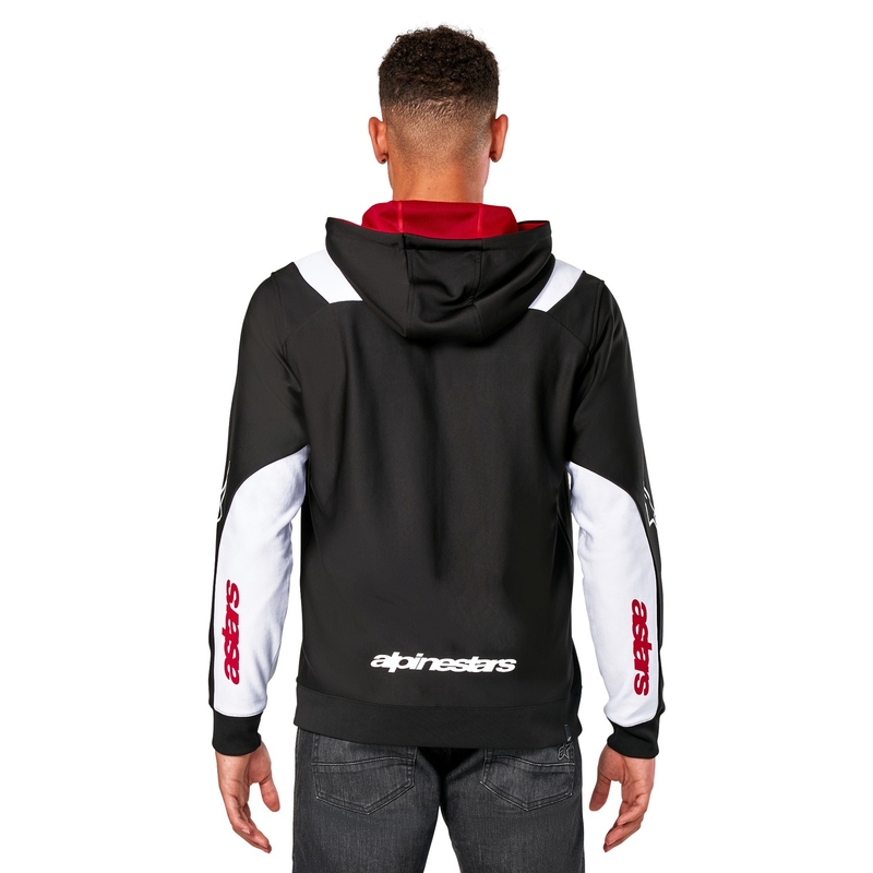 Sweat à capuche Alpinestars Sessions 3 noir-blanc-rouge