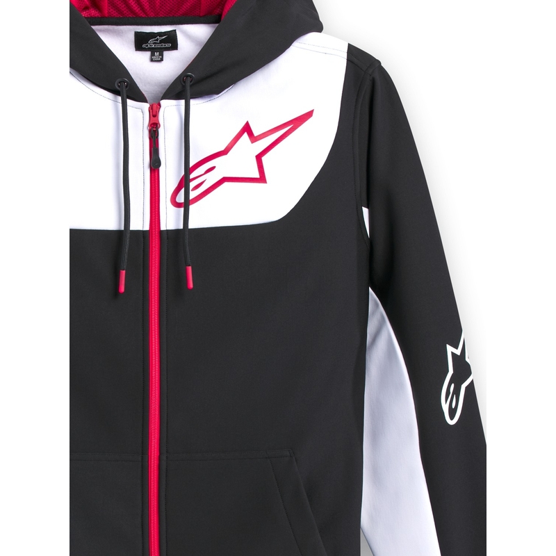 Sweat à capuche Alpinestars Sessions 3 noir-blanc-rouge