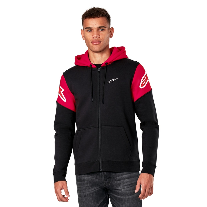 Sweat à capuche Alpinestars Velocity noir-rouge