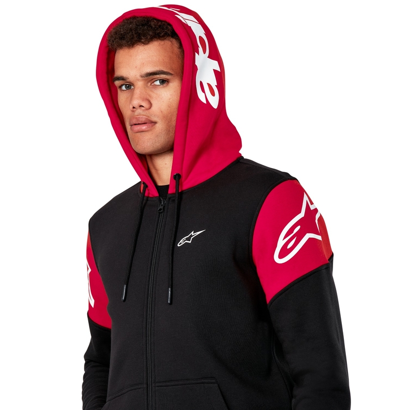 Sweat à capuche Alpinestars Velocity noir-rouge