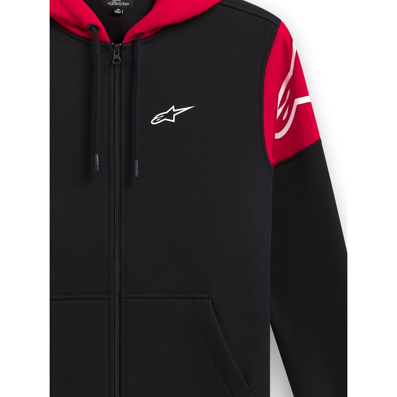 Sweat à capuche Alpinestars Velocity noir-rouge