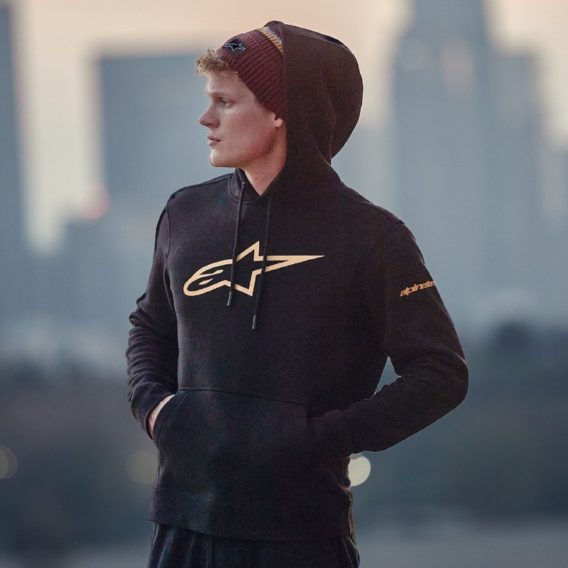Sweat à capuche Alpinestars Gilded noir-or