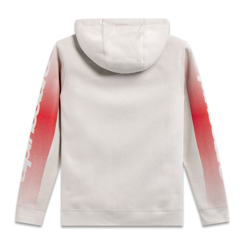 Sweat à capuche Alpinestars Arising blanc cassé-bleu-rouge